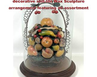 Lot 2039 Late 19th century Victorian decorative stilllife Wax Sculpture arrangement featuring an assortment