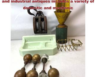 Lot 2317 This assortment of architectural and industrial antiques includes a variety of domestic and mechanic