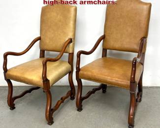 Lot 1821 Henredon Furniture traditional highback armchairs.