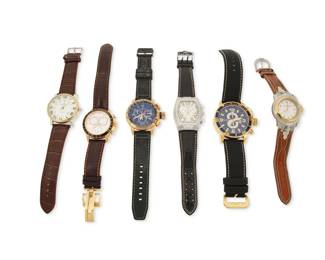1170 Group of Watches Including an Invicta 4904, Nautica, Technomarine, Tissot 1853, Michel Jordi 8100 and Stainless Steel Automatic wristwatch 6 pieces This lot is being offered with no reserve Estimate: $300 - $500