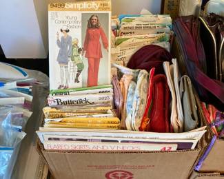 Retro, mid-century style clothing fabric patterns