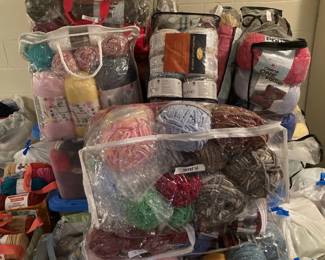 Huge selection of Caron, Bernat, Red Heart and more brand Yarn by the bag 15-20 skeins per bag, and/or build select your own bag.
