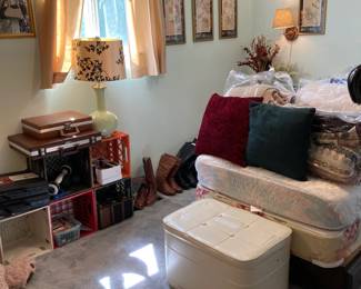 Handbag & Audio Room, Twin & Queen Comforters, Shoes, Cassette Tape collection