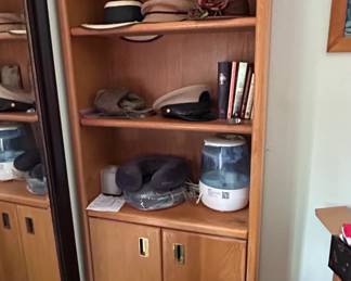 MidCentury Modern Style Wooden Bookcase with Cabinet