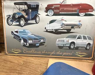 Cadillac Excellence Through the Years Metal Sign