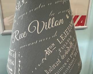 French Script Ceramic Table Lamp third image