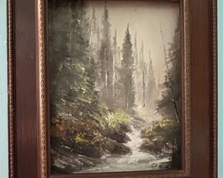 Forest Stream Landscape Painting