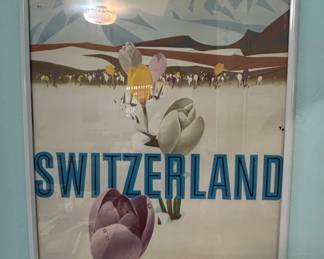 Fly TWA Switzerland Travel Poster by David Klein