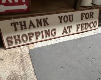 FEDCO Shopping Thank You Sign