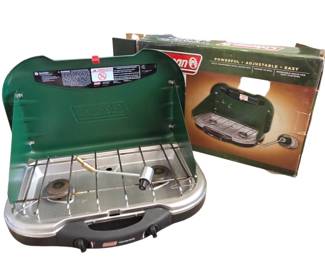 Lot # C67 - Coleman PerfectFlow Propane Stove 2 Burner Portable Camping Cooker