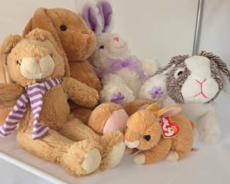Lot # C152 - Vintage Plush Bunny Rabbit Collection - Soft, Collectible Easter Toys
