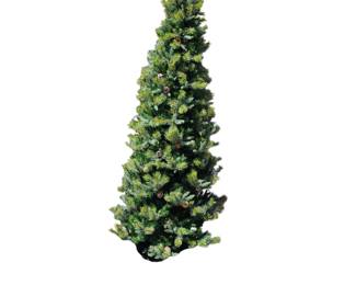 Lot # C7 - 10ft Pre-Lit Christmas Tree With Pine Cones and Durable Storage Bag