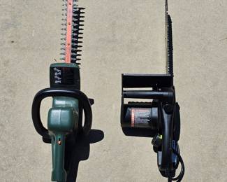 Lot # C21 - Poulan 1.5 HP 14 Inch Electric Chain Saw PLN1514 with Black & Decker Hedge Trimmer Tool