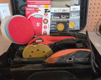 Lot # C31 - Black & Decker Mega Mouse Detail Sander with Diablo StickFast Sanding Discs & Sanding Pads