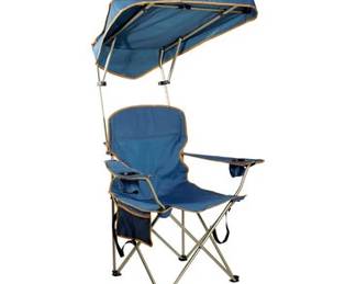 Lot # C15 - Max Shade by QuikShade Folding Armchair with Adjustable Canopy and Dual Built-In Cup Holders