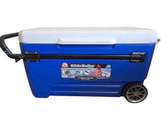 Lot # C70 - Igloo Glide Roller Wheeled Cooler 110 Quart 104 Liter Heavy Duty Portable Ice Chest