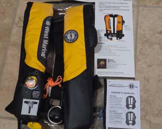 Lot # C104 - West Marine Ocean Series Automatic Inflation PFD with Harness USCG Approved