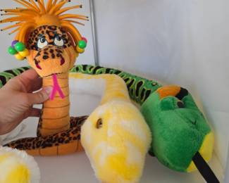 Lot # C150 - Plush Snake Toys Variety Lot - Colorful Soft Stuffed Animals for Kids & Collectors