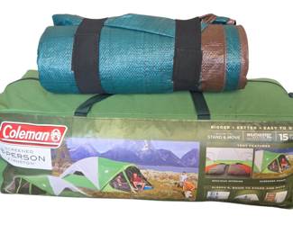 Lot # C71 - Coleman Evanston 8-Person Screened Camping Tent with WeatherTec System and Spacious Interior Plus Ground Tarp