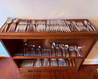 4 large sets of silverplate flatware
