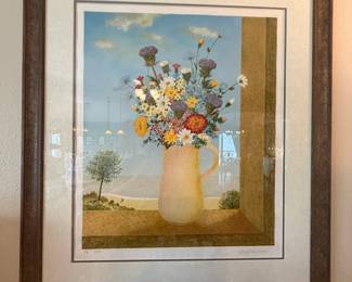 Listed French artist lithograph, artist proof