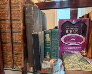 Antique 19th Century leatherbound books