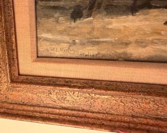 Original oil painting by highly regarded Boston marine artist William Edward Norton (1843-1916)