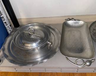 Collection Of Pewter, Tin, & Hammered Metal Wares