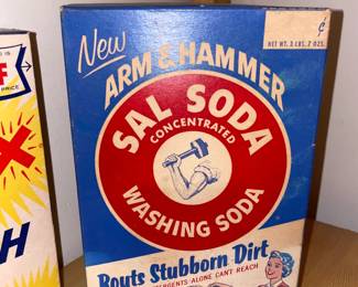 Vintage Arm & Hammer Sal Soda Concentrated Washing Soda Advertising Box