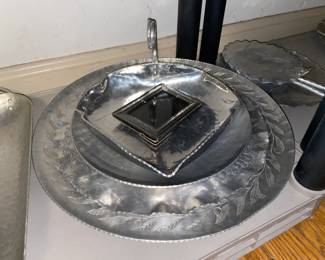 Collection Of Pewter, Tin, & Hammered Metal Wares