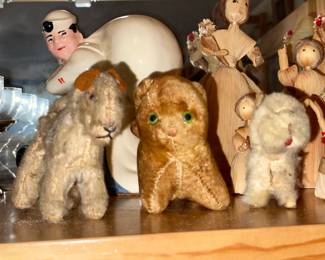 Antique Plush Animals Kid's Toys