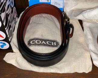 Coach Leather Belt W/ Dust Bag