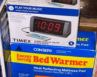 Timex Alarm Clock & Con-Serv Bed warmer