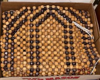 Vintage Wooden Beaded Seat Covers