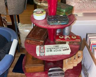 Red 3 Tier Tabletop Shelf