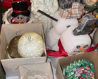 Handmade Foam Snowmen Decor