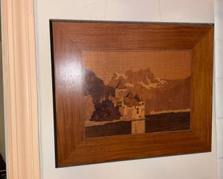 Handcarved Wooden German Castle Artwork