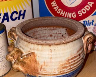 Pretty Handmade Pottery Handled Planter