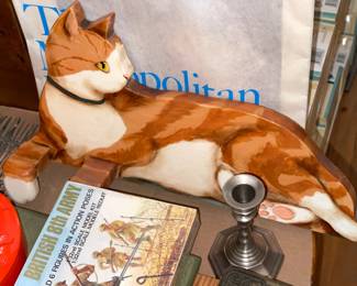 Hand Painted Wooden Cat Door/Shelf Hanger Decor