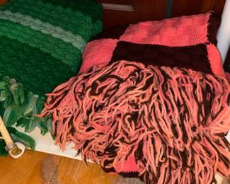 Vintage Handmade Crotched Blankets