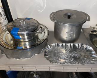 Collection Of Pewter, Tin, & Hammered Metal Wares