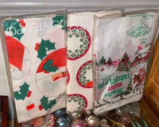Vintage Christmas Tablecloths