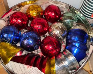 Vintage Christmas Disco Ornaments