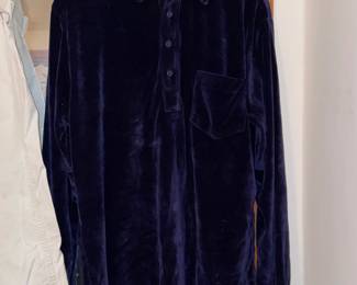 Blue Velvet Long Sleeve Shirt