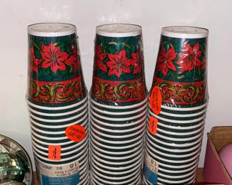 Vintage Christmas Paper Cups