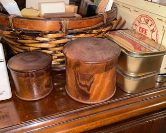 Vintage Wooden Jars