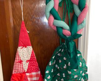 Vintage Handmade Christmas Tree & Roped Wreath