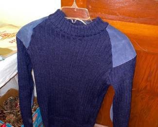 Vintage Sweater W/ Velvet Shoulder Pads