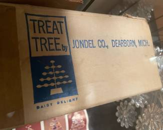 FABULOUS Vintage Christmas Treat Tree By Jondel Co W/ Original Box