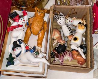 Dept.56 Snowmen & Cat Themed Ornaments
